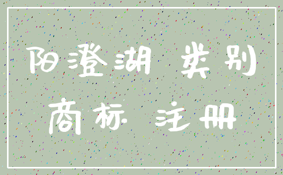 阳澄湖 类别_商标 注册