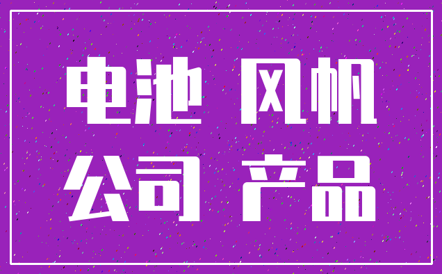 电池 风帆_公司 产品