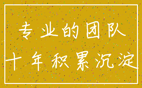专业的团队_十年积累沉淀