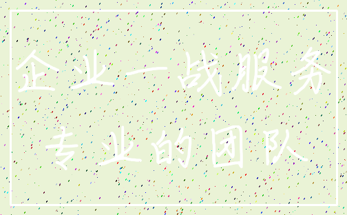 企业一战服务_专业的团队